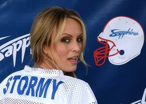 Monica Leigh Porn - Stormy Daniels has a 'Monica Lewinsky dress,' report says