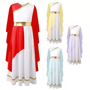 Girl Girls Do Porn E184 - Kids Girls Ancient Greek Toga Costume Breathable Grecian Gown Dress Elegant  | eBay