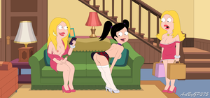 Blonde Hayley Smith Porn - Rule 34 - accurate art style american dad areolae black hair blonde hair  boner female francine smith futanari gp375 hayley smith high heels hoop  earrings indoors mother and daughter recording school uniform