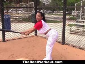 latina anal baseball - TheRealWorkout - Busty Latina Loves To Play with Balls