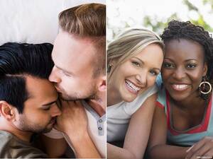 interracial couple laughing - 9 Things You Should NEVER Say to Queer Interracial Couples