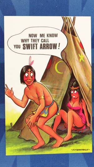 Britains Cartoon Porn - A Bamforth Comic Postcard 1970s NATIVE AMERICAN TEEPEE TIPI Theme No 651 |  eBay