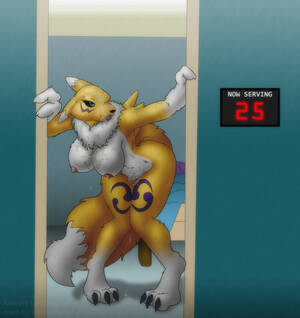 Digimon Furry Porn - Rule 34 - anthro blue eyes breasts canine digimon fox fur furry humbird0  nipples nude renamon tongue yawg yiffmasters | 961591