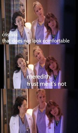 Meredith Grey Porn - The way that Iz and Cristina look at Mer!