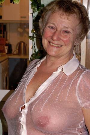 mature big saggy tits in see through - Oh grandma what big--eyes you have.