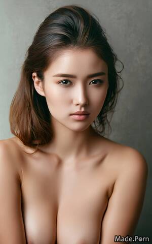 korea nude beauty - Porn image of nude 18 mirror selfie fairer skin realistic art korean  created by AI