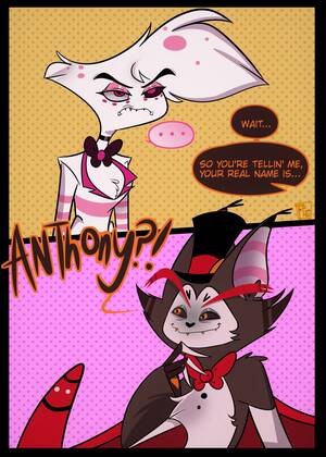 Human Angel Porn - Husk learns Angel's human name, comic by artist FastF00dGarbage  (@FastF00dGarbage) : r/HazbinHotel