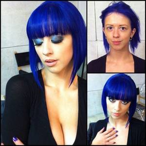 Blue Hair Pornstar - Porn stars with and without makeup makes a slight difference (69 Photos).  Colored HairGreen HairBlue ...