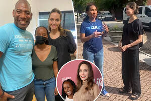 Angelina Jolie Porn Ebony - Angelina Jolie drops daughter Zahara off at Spelman College