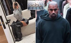 Kim Kardashian Oil Porn - Kim Kardashian news: Adidas investigates claims Kanye West showed explicit  images of Kim | Daily Mail Online