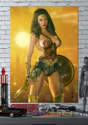 Gal Gadot Wonder Woman Porn - Wonder Woman SEXY Gal Gadot Justice League DC Superhero 'sunset City' Comic  Art Print Signed by CGI Artist Paul Sutton - Etsy