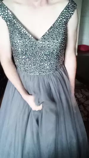 Crossdressers Gowns Formal Porn - Cumming in a girl's willingly given prom dress | xHamster