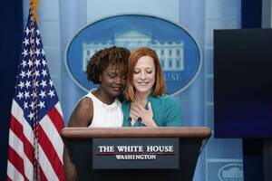 Lesbian Porn Comics Karine Secretary - Biden taps 1st Black woman, LGBT White House press secretary - Times Leader