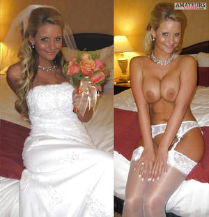 Homemade Bride Nude Porn - Big tits bridal nude in clothes on and off of sexy wife