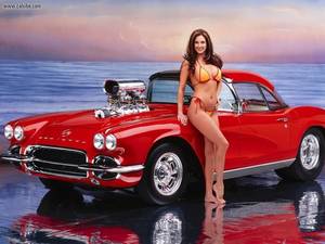 classic vintage car sex - muscle car girls chevrolet corvette 2012 Playboy Car of the Year