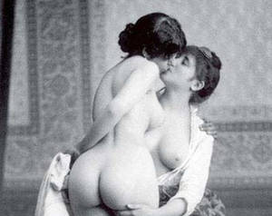 black on white lesbian lovers naked - 1920's Era Lesbian Nude Study-French Postcard Style-Black & White-Multiple  Sizes