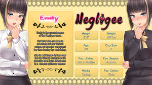 Negligee Visual Novel Porn - Emily Profile Â· Negligee