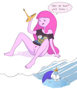 Anime Pussy Princess Bubblegum - Rule 34 - adventure time blush bottomless cartoon network crown dialog  fatalfox female ice king male nude presenting princess bubblegum pussy text  | 1455407