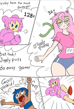 Jigglypuff Porn - Kirby vs Jigglypuff (somewhat colorized. . .) (super smash bros) porn comic  by [minus8]. Dark skin porn comics.