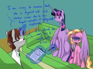 Mlp Porn Hospital - 112676 - safe, artist:ce2438, luster dawn (mlp), twilight sparkle (mlp),  oc, alicorn, equine, fictional species, mammal, pony, unicorn, feral,  friendship is magic, hasbro, my little pony, bad end, cancer (disease),  clipboard, clothes,