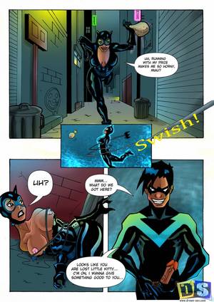 Batman Hentai Porn Captions - [Drawn-Sex] Nightwing and Catwoman (Batman)