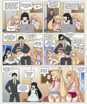 hard spanking cartoon - Kodomo no Jikan spanking comic by ShadowLord69 on DeviantArt