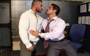 hardcore office sex at work - Office ass-fun break gay porn video on Alphamales