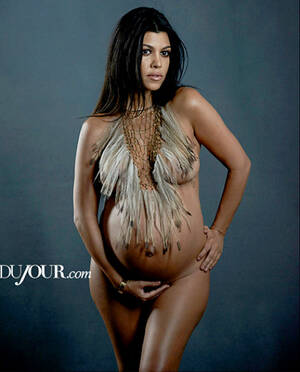 kourtney pregnant belly naked - PHOTOS Pregnant Kourtney Kardashian poses nearly nude