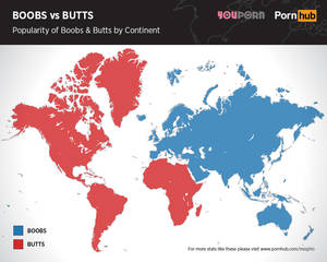 Ass Porn Hub - pornhub-boobs-versus-butts-searches-continent