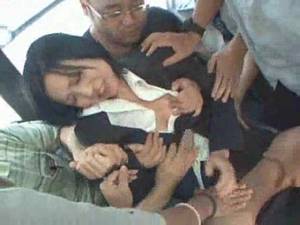 japanese bus gangbang - 