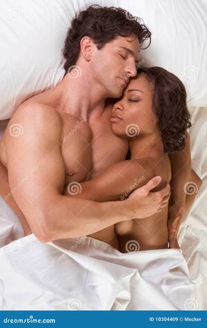 interracial couples sleeping - Young Couple Naked Man and Woman Sleeping in Bed Stock Image - Image of  bedsheet, brunet: 10304409