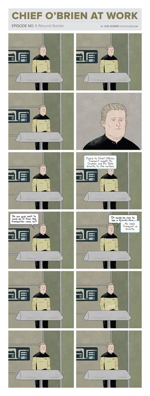 Kardasian Comics Star Trek - He's just there thinking about the war with the Cardassians