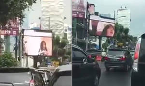 Jakarta Porn - Jakarta screen displays porn