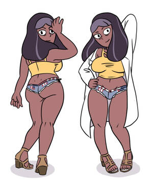 High Heels Mom Cartoon Porn - Rule 34 - 1girls american flag shorts big breasts black eyes brown hair  brunette cartoon network clothed clothing dark-skinned female dark skin  female female focus female only high heels labcoat long hair