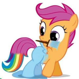 Bing.com Porn Scootaloo - Scootaloo painting herself to look like rainbow dash