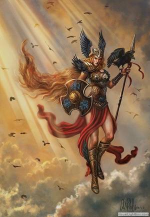 Celtic Fantasy Porn Captions - Fantasy Art Canvas Print Norse Warrior Valkyrie Raven celtic