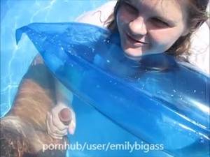 handjob from mom and cums - mom sneaks step son underwater handjob & cum underwater swiming in public