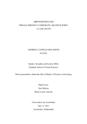 Abby Winters Fucking - PDF) ABBYWINTERS.COM; FEMALE FRIENDLY CORP ORATE AMATEUR PORN? A CASE STUDY  | Andrea Castillo Bocanete - Academia.edu