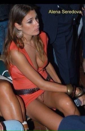 best upskirt shots - Alena Seredova upskirt and deep sexy cleavage