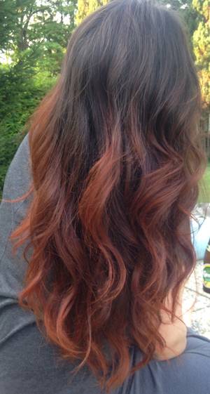 colored hair anal - My New Copper Ombre Dip Dye Hair More