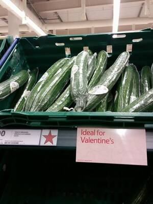 forced anal cucumber - To all the single ladys out there, happy valentine! : r/funny