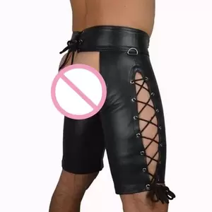 Fetish Pants Porn - Wetlook Latex Gay Crotchless Sissy Pants Faux Leather Fetish Men Open  Crotch Pole Dance Pants Porn Hollow Gay Pants for BDSM Sex - AliExpress