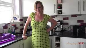 housewife kitchen - Free Aged blond housewife, Nel is also sexually excited to hold back from  masturbating in the kitchen Porn Video HD