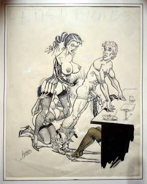 Bill Ward Xxx Illustrated Comics - An original Bill Ward artwork from Fetish Times.