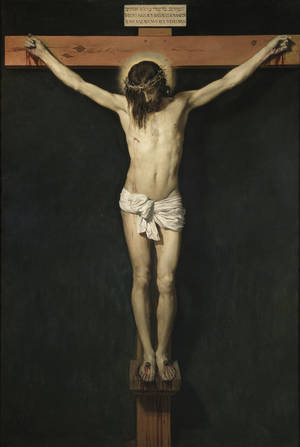 Crucifix Catholic Schoolgirl Porn - Crucifixion, representing the death of Jesus on the Cross, painting by  Diego VelÃ¡zquez, 17th century