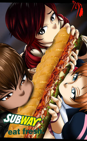 Fresh Anime Porn - SUBWAY eat fr cartoon human hair color anime cuisine