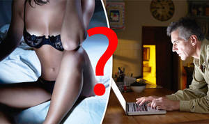 Curvy Porn Women - Man on computer and woman in underwear