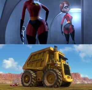 Mrs. Incredible Porn - The dump truck from Cars 2 previously made an appearance in The Incredibles  (2004). : r/shittymoviedetails