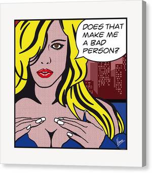 cartoon network xxx inmotion - Porn Canvas Print - Pop Art Porn Stars - Lindsay Marie by Chungkong Art