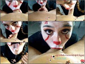 Clown Blowjob - Halloween blowjob â€“ IT clown April Bigass exciting POV blowjob special for  Halloween | Perverted Porn Videos